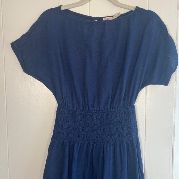FAHERTY Coast To Coast Midi Dress In Navy sz XS 100% Cotton - Picture 3 of 12